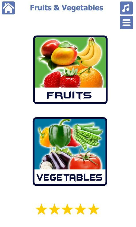 Fruits and Vegetables Android Приложение APK (air