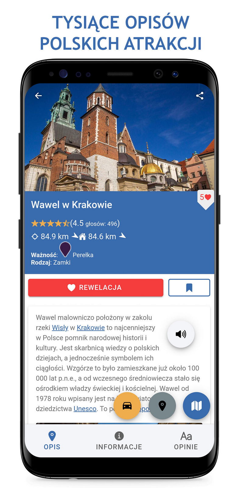 Polskie Szlaki atrakcje w Polsce ? Android Aplicación APK
