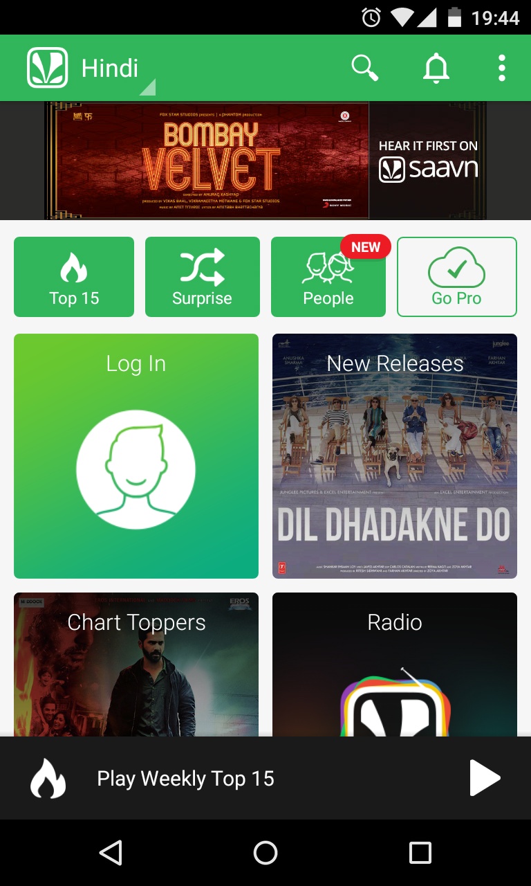 Saavn Music & Radio Android App APK () by Saavn - Download  on PHONEKY