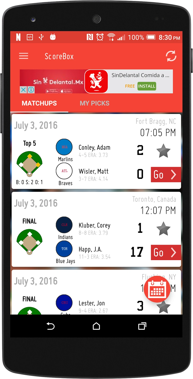 ScoreBox - MLB Baseball Stats Android 应用程序 APK (com.gfuentesdev ...