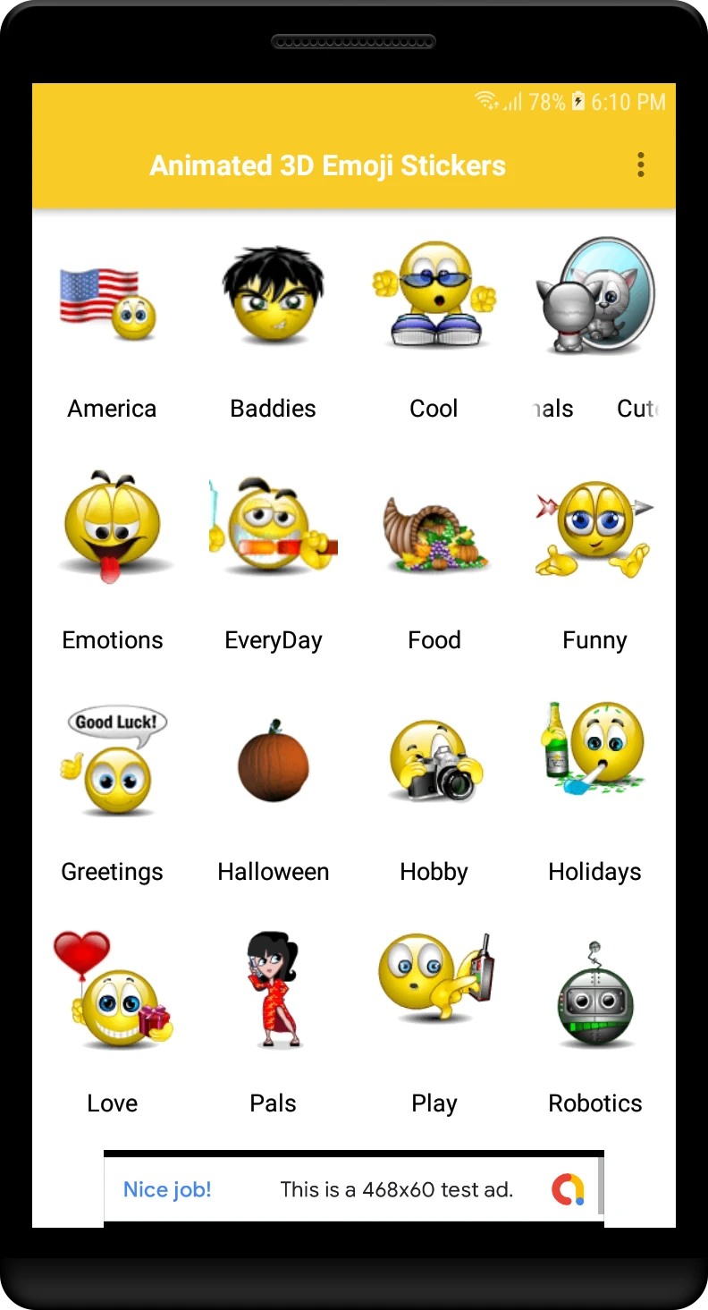Animated Emoji Gif Stickers Android Theme
