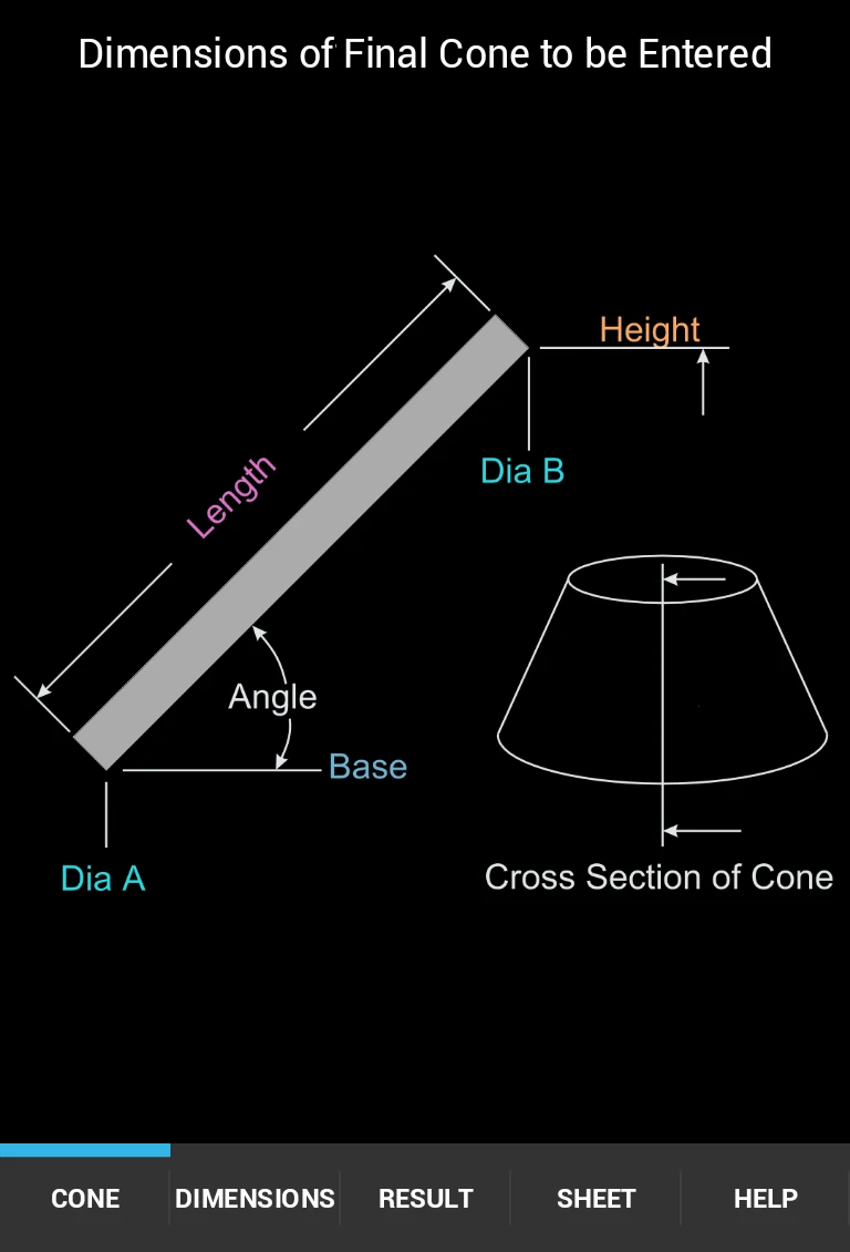 Cone Calc Android App APK por Douglas Rudd Faça o download em PHONEKY