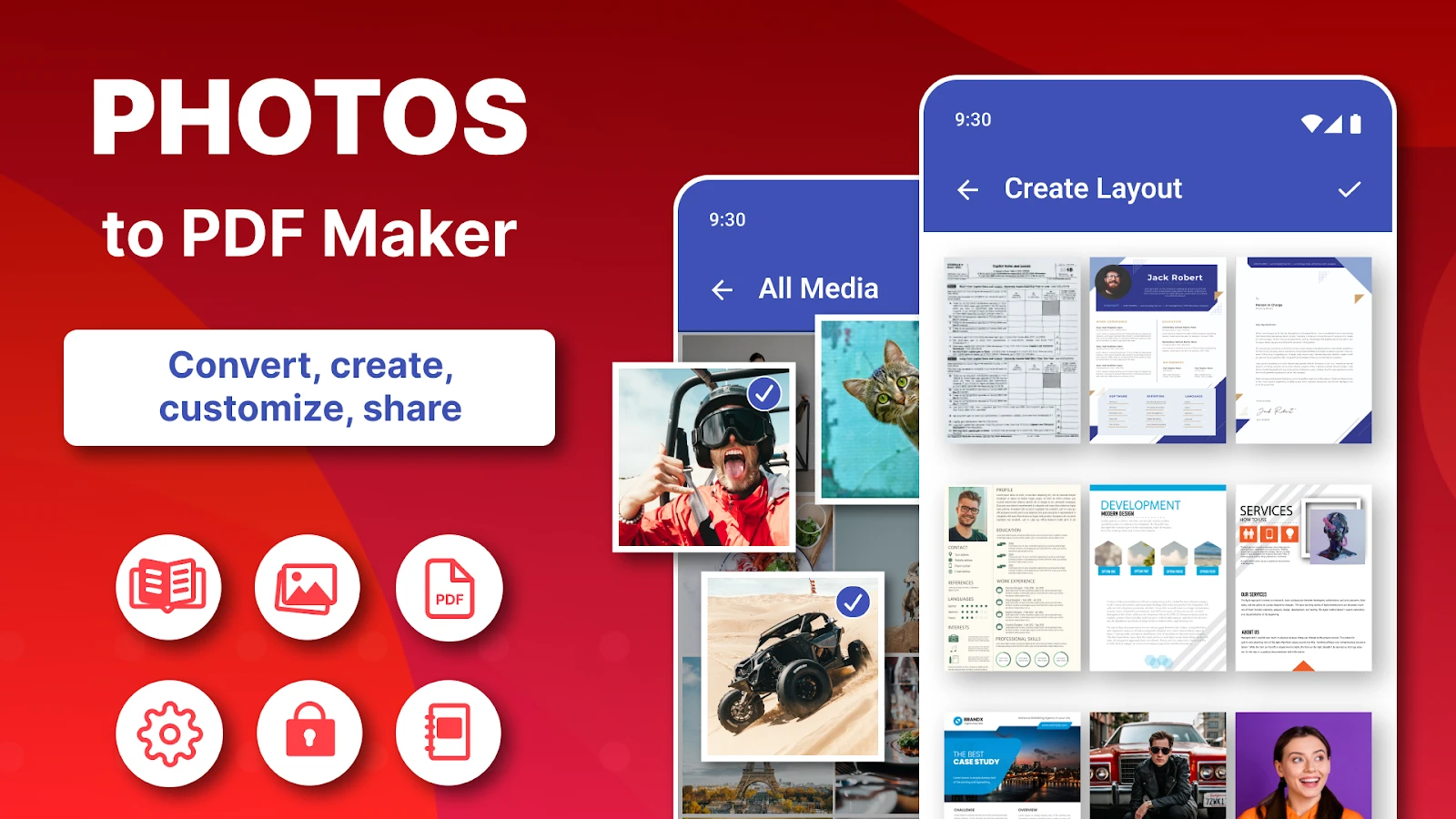 Photos to pdf image pdf maker android app apk com appculus photo pdf