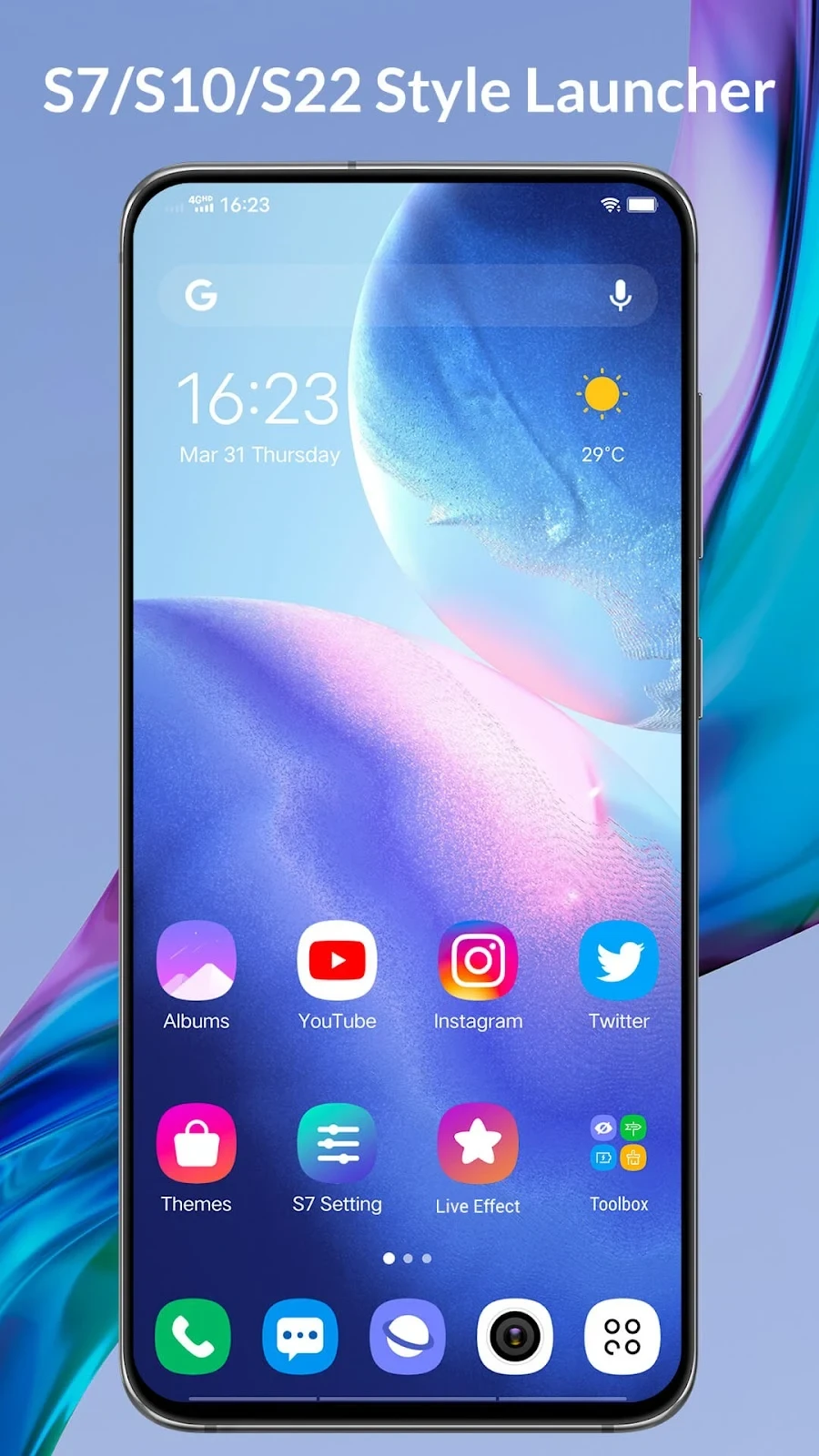 S7/S9/S22 Launcher for GalaxyS Android Theme