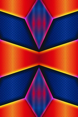 Vibrant Fusion of Blue and Orange Geometry 🌌🔶