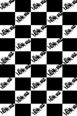 Checkered Vibes: Blink-182 Style 🎸🖤