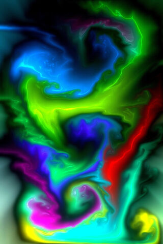 Colorful Cascade: The Dance of Energy