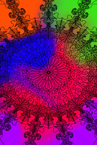 Whimsical Web of Colors