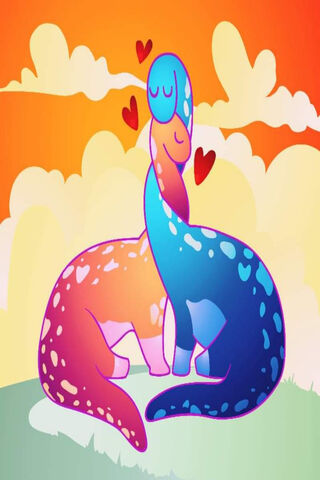 Love Among the Kawaii Dinosaurs 🌈❤️