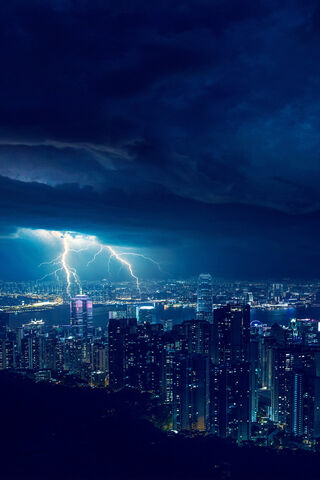 Electric Skies Over the City 🌩️🏙️