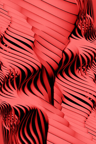 Crimson Currents: The Dance of Ribbon Waves