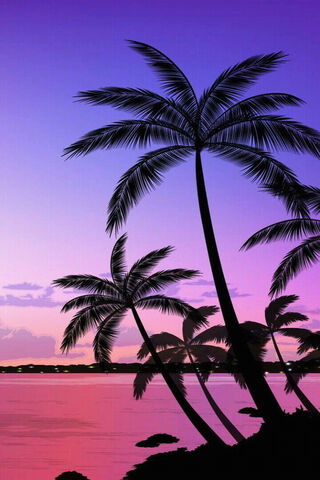 Tropical Twilight: A Vector Paradise 🌴🌅