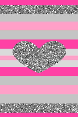 pink glitter heart