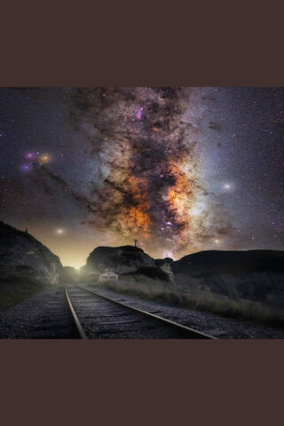 Journey Through the Cosmic Canvas 🌌🚂