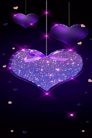 Twinkling Dreams: The Enchanted Purple Hearts ✨💜