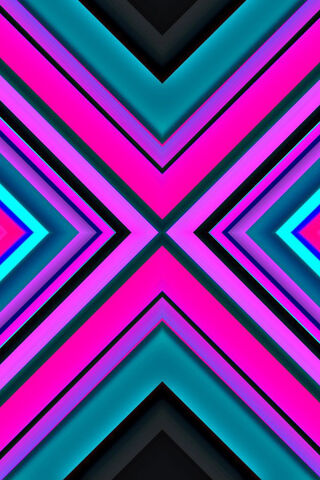 Vibrant Geometry: A Dance of Pink and Blue