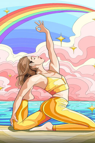 Serenity in Motion: A Yoga Journey 🌈🧘 