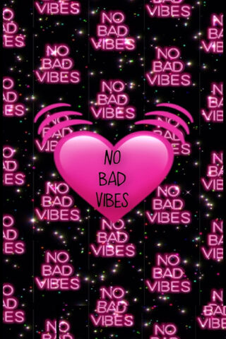 No bad vibes. slogan typography with pink background. good vibes canvas  prints for the wall • canvas prints hoodie, tee, t-shirt | myloview.com