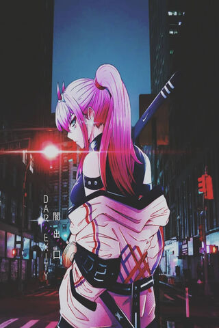 Cyberpunk Ronin in a Neon City - HD Mobile Walls