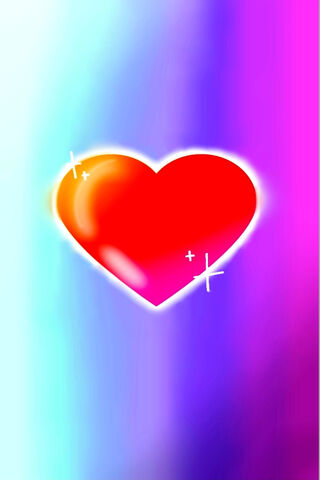 Radiant Love: The Shiny Ombre Heart 💖✨