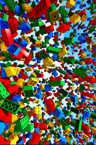 Colorful Chaos: The Plummet of Lego Bricks! 🎉