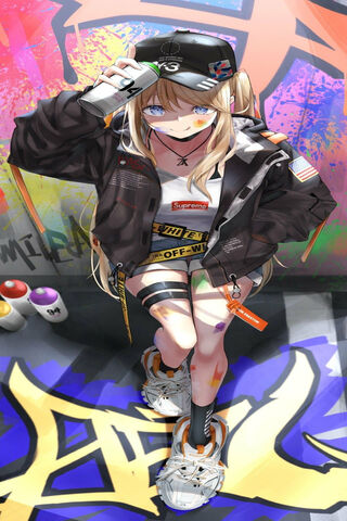 Graffiti Anime Girl