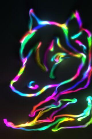 Neon Dreams: The Enchanted Mane