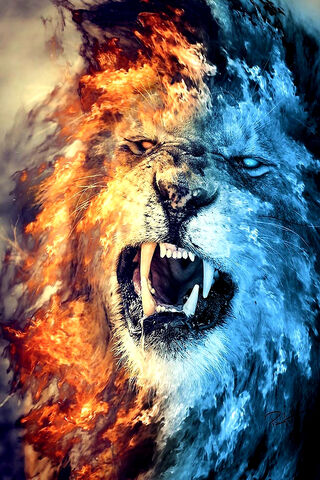 Fiery Majesty: The Roaring Lion