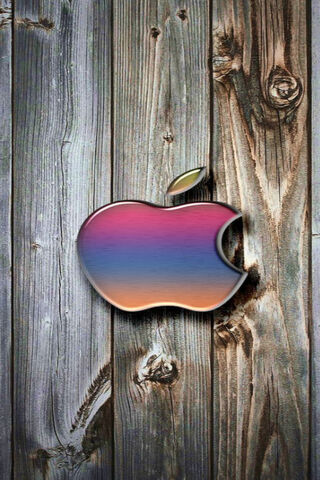 Nature Meets Technology: The Apple on Wood 🍏🌳