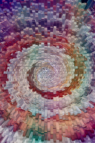 Spiral of Colorful Blocks 🌈🔷