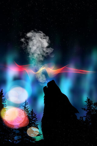 Whispers of the Arctic Night 🌌🐺