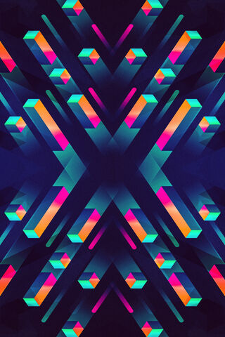 Vibrant Geometry: A Dance of Colors