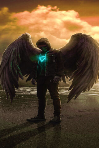 Embrace of the Dark Winged Guardian 🌌🖤