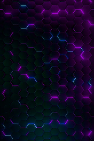 Neon Hexagons: A Dance in the Dark ✨