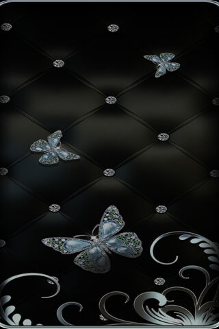 Mystical Elegance: The Dark Silver Butterfly