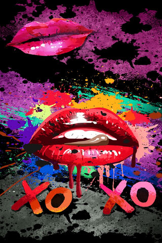 Vibrant Kiss: A Splash of Retro Glam 💋✨