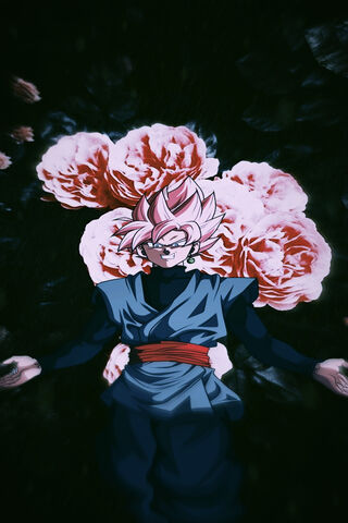 Goku Black: The Dark Warrior Among Blossoms 🌸⚔️