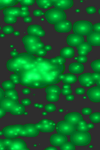 Emerald Orbs: A Dance of Green Bubbles 🍏✨
