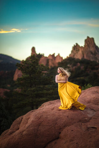 Radiant Elegance in Nature's Embrace 🌅✨