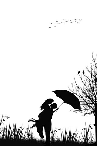 Embrace Under the Umbrella ☔❤️