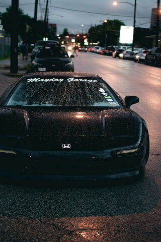 Nighttime Elegance: The NSX in the Rain 🌧️🚗