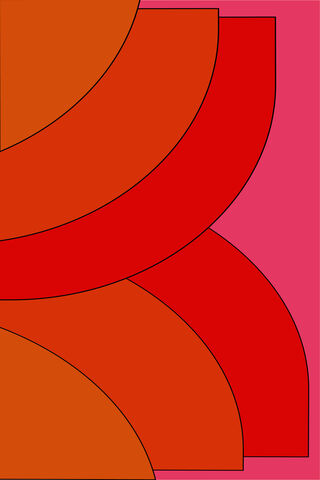 Crimson Curves: A Dance of Shapes