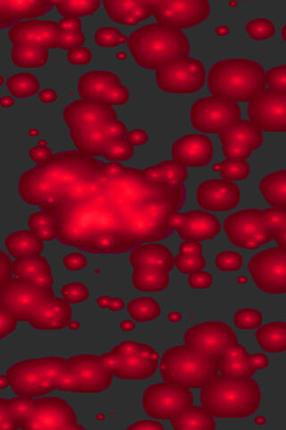 Crimson Orbs: A Dance of Red Bubbles