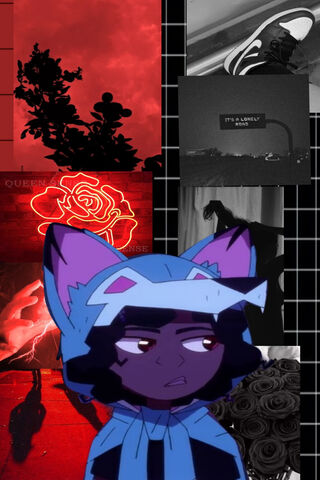 Mystical Shadows: The Red-Black Wolf's Realm 🌌🐺