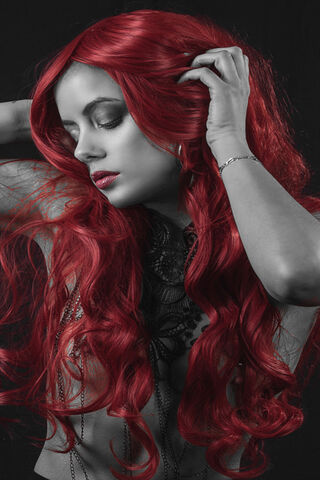 Crimson Elegance: A Portrait of Passion