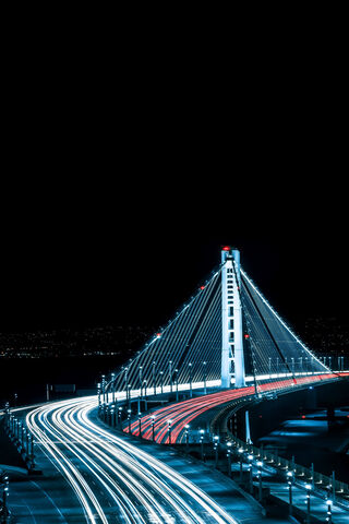City of Lights: San Francisco's Iconic Bay Bridge 🌉✨