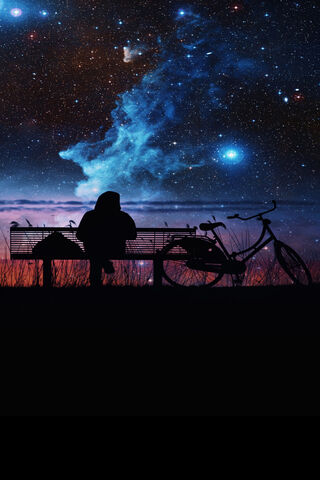 Cosmic Reflections: A Night Under the Stars 🌌🚴