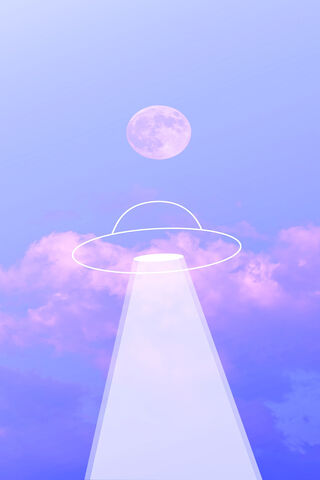 Mystical Encounter: UFO in the Moonlight 🌌👽