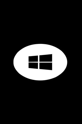 Sleek Black Oval: Windows Icon