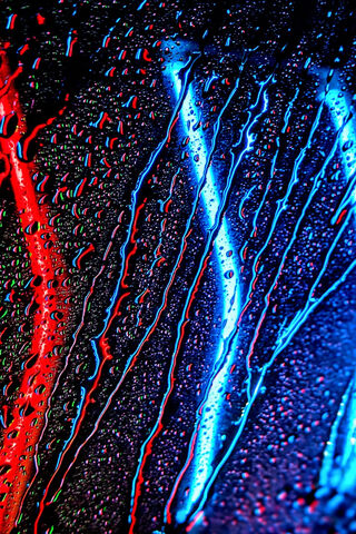 Neon Rain: A Dazzling Dance of Light and Water 🌧️✨